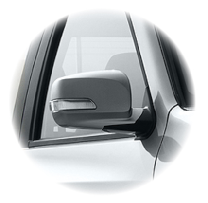 поворотники встроенны в боковые зеркала